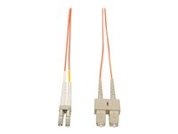 Tripp Lite 1M Duplex Multimode 50/125 Fiber Optic Patch Cable LC/SC 3' 3ft 1 Meter - Cordon de raccordement - SC multi-mode (M) pour LC multi-mode (M) - 1 m - fibre optique - duplex - 50 / 125 microns - orange N516-01M