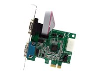 StarTech.com Carte PCI Express avec 2 ports série RS232 - Adaptateur PCIe à 2 ports DB9 avec UART 16950 - Adaptateur série - PCIe - RS-232 x 2 - vert - pour P/N: BNDTB10GI, BNDTB210GSFP, BNDTB310GNDP, BNDTB410GSFP, BNDTB4M2E1, BNDTBUSB3142 PEX2S952