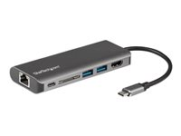 StarTech.com Adaptateur multiport USB-C - Power Delivery - HDMI 4K - GbE - 2x USB 3.0 - SD - Station d'accueil USB-C - NOUVELLE VERSION DISPONIBLE DKT30CSDHPD3 (DKT30CSDHPD) - Station d'accueil - USB-C / Thunderbolt 3 - 1GbE - pour P/N: ARMPIVOTE2, ARMPIVOTV2, ARMUNONB1, FPPNEUSTND, LTRISERP, MONSTADJD, MONSTADJDL DKT30CSDHPD