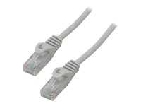 MCL Cordon - Cordon de raccordement - RJ-45 (M) pour RJ-45 (M) - 1 m - UTP - CAT 6 - moulé, bloqué - gris UTP6-1M