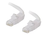 C2G Cat6 Booted Unshielded (UTP) Network Patch Cable - Cordon de raccordement - RJ-45 (M) pour RJ-45 (M) - 7 m - UTP - CAT 6 - moulé, sans crochet, bloqué - blanc 83491