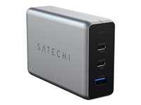 Satechi ST-TC100GM - Adaptateur secteur - CA 100-240 V - 100 Watt - connecteurs de sortie : 3 - Europe - gris sidéral ST-TC100GM-EU