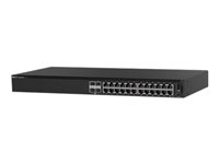 Dell ProSupport Plus N1124P-ON - Commutateur - Géré - 24 x 10/100/1000 (12 PoE+) + 4 x 10 Gigabit SFP+ - flux d'air de l'avant vers l'arrière - Montable sur rack - PoE+ (190 W) 210-AJIT