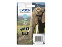 Epson 24 - 5.1 ml - cyan clair - originale - emballage coque avec alarme radioélectrique - cartouche d'encre - pour Expression Photo XP-55, 750, 760, 850, 860, 950, 960, 970; Expression Premium XP-750, 850 C13T24254022