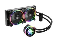 Enermax LIQFUSION ELC-LF240-RGB - Système de refroidissement liquide de processeur - (pour : LGA775, LGA1156, AM2, AM2+, LGA1366, AM3, LGA1155, AM3+, LGA2011, FM1, FM2, LGA1150, FM2+, LGA2011-3, LGA1151, AM4, LGA2066) - aluminium avec embase en cuivre - 120 mm ELC-LF240-RGB