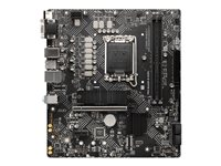 MSI PRO B660M-B DDR4 - Carte-mère - micro ATX - Socket LGA1700 - B660 Chipset - USB 3.2 Gen 1 - 2.5 Gigabit LAN - carte graphique embarquée (unité centrale requise) - audio HD (8 canaux) PRO B660M-B DDR4