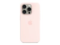 Apple - Coque de protection pour téléphone portable - compatibilité avec MagSafe - silicone - Rose clair - pour iPhone 15 Pro MT1F3ZM/A