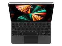 Apple Magic Keyboard - Clavier et étui - avec trackpad - rétroéclairé - Apple Smart connector - US - noir - pour 12.9-inch iPad Pro (3ème génération, 4ème génération, 5ème génération, 6ème génération) MJQK3LB/A