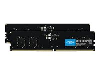 Crucial - DDR5 - kit - 16 Go: 2 x 8 Go - DIMM 288 broches - 5600 MHz / PC5-44800 - CL46 - 1.1 V - mémoire sans tampon - on-die ECC - noir CT2K8G56C46U5