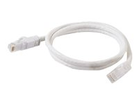 C2G Cat6 Booted Unshielded (UTP) Network Patch Cable - Cordon de raccordement - RJ-45 (M) pour RJ-45 (M) - 1.5 m - UTP - CAT 6 - moulé, sans crochet, bloqué - blanc 83487