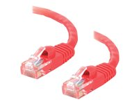 C2G Cat5e Booted Unshielded (UTP) Network Patch Cable - Cordon de raccordement - RJ-45 (M) pour RJ-45 (M) - 10 m - UTP - CAT 5e - moulé, sans crochet, bloqué - rouge 83227