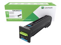 Lexmark - Cyan - original - cartouche de toner LCCP, Entreprise Lexmark - pour Lexmark CS820, CX820, CX825, CX860 72K20CE