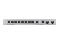 Zyxel XGS1010-12 - Commutateur - 8 x 10/100/1000 + 2 x 100/1000/2.5G + 2 x 1 gigabit/10 gigabit SFP+ (liaison montante) - de bureau, fixation murale XGS1010-12-ZZ0101F