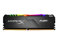 HyperX FURY RGB - DDR4 - kit - 64 Go: 4 x 16 Go - DIMM 288 broches - 3000 MHz / PC4-24000 - CL15 - 1.35 V - mémoire sans tampon - non ECC - noir HX430C15FB3AK4/64