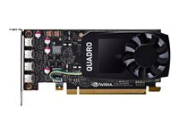 NVIDIA Quadro P1000 - Carte graphique - Quadro P1000 - 4 Go GDDR5 - PCIe 3.0 x16 profil bas - 4 x Mini DisplayPort - pour Workstation Z2 G4 (MT, SFF), Z2 G5, Z240 (SFF, tower), Z4 G4, Z440, Z6 G4, Z8 G4; ZCentral 4R Workstation 1ME01AT