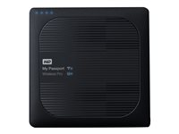 WD My Passport Wireless Pro WDBVPL0010BBK - Lecteur réseau - 1 To - HDD 1 To x 1 - RAM 512 Mo - USB 3.0 / 802.11ac WDBVPL0010BBK-EESN