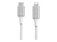 Belkin BOOST CHARGE Smart - Câble Lightning - 24 pin USB-C mâle pour Lightning mâle - 1.2 m - blanc - Prise en charge de Power Delivery CAA006BT04WH