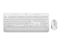 Logitech Signature MK650 Combo for Business - Ensemble clavier et souris - sans fil - Bluetooth LE - AZERTY - Français - blanc cassé 920-011023