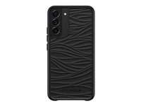 LifeProof WAKE - Coque de protection pour téléphone portable - 85 % de plastique recyclé provenant de l'océan - noir - modèle d'onde douce - pour Samsung Galaxy S22+ 77-86651