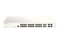 D-Link Nuclias Cloud-Managed DBS-2000-28P - Commutateur - 24 x 10/100/1000 (PoE+) + 4 x SFP Gigabit combiné - PoE+ (193 W) DBS-2000-28P