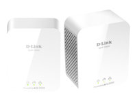 D-Link PowerLine AV2 2000 HD Gigabit Starter Kit DHP-701AV - Pont - GigE, HomePlug AV (HPAV), HomePlug AV (HPAV) 2.0 - Branchement mural (pack de 2) DHP-701AV