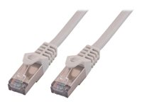 MCL Eco - Cordon de raccordement - RJ-45 (M) pour RJ-45 (M) - 2 m - paire torsadée écrantée (F/UTP) - CAT 6 - moulé, sans crochet, bloqué - gris FTP6-2M