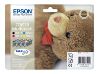 Epson T0615 multipack - Pack de 4 - 32 ml - noir, jaune, cyan, magenta - original - blister - cartouche d'encre - pour Stylus D68, D88, DX3800, DX3850, DX4200, DX4250, DX4800, DX4850 C13T06154010