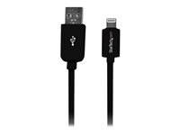 StarTech.com Câble Apple Lightning vers USB pour iPhone 5 / iPod / iPad de 1 m - M/M - Noir (USBLT1MB) - Câble Lightning - Lightning mâle pour USB mâle - 1 m - double blindage - noir - pour P/N: ST7C51224, ST7C51224EU USBLT1MB