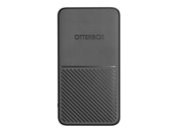 OtterBox Standard - Banque d'alimentation - 5000 mAh - Apple Fast Charge, AFC - 2 connecteurs de sortie (USB, 24 pin USB-C) - sur le câble : USB-C - presque nuit 78-80641