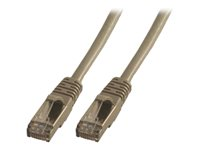 MCL - Cordon de raccordement - RJ-45 (M) pour RJ-45 (M) - 2 m - paire torsadée écrantée (F/UTP) - CAT 6a - gris FCC6ABM-2M