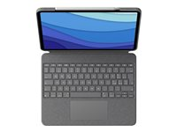 Logitech Combo Touch - Clavier et étui - avec trackpad - rétroéclairé - Apple Smart connector - QWERTZ - Allemand - gris oxford - pour Apple 11-inch iPad Pro (1ère génération, 2e génération, 3ème génération) 920-010142