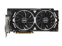 MSI GTX 1060 ARMOR 6G OC - Carte graphique - GF GTX 1060 - 6 Go GDDR5 - PCIe 3.0 x16 - DVI, HDMI, 3 x DisplayPort - noir, blanc GEFORCE GTX 1060 ARMOR 6G OC