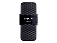 PNY Duo-Link On-the-Go - Clé USB - 128 Go - USB 3.1 / micro USB P-FD128OTGSLMB-GE