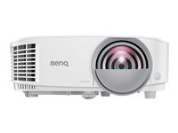 BenQ MW826ST - Projecteur DLP - portable - 3D - 3400 ANSI lumens - WXGA (1280 x 800) - 16:10 - 720p - objectif fixe à focale courte - LAN 9H.JGE77.13E