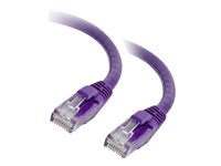 C2G Cat5e Booted Unshielded (UTP) Network Patch Cable - Cordon de raccordement - RJ-45 (M) pour RJ-45 (M) - 1.5 m - UTP - CAT 5e - moulé, sans crochet, bloqué - violet 83660