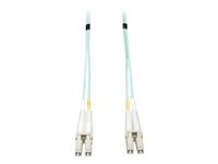 Tripp Lite 15M 10Gb Duplex Multimode 50/125 OM3 LSZH Fiber Patch Cable LC/LC Aqua 15 Meters - Cordon de raccordement - LC multi-mode (M) pour LC multi-mode (M) - 15 m - fibre optique - duplex - 50 / 125 microns - OM3 - sans halogène - turquoise N820-15M