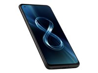 ASUS Zenfone 8 - 5G smartphone - double SIM - RAM 8 Go / Mémoire interne 128 Go - écran OEL - 5.9" - 2400 x 1080 pixels (120 Hz) - 2x caméras arrière 64 MP, 12 MP - front camera 12 MP - Noir vitreux 90AI0061-M001W0