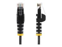 StarTech.com Cable reseau Ethernet RJ45 Cat6 de 3 m - Cordon de brassage mince Cat 6 UTP sans crochet - Fil Gigabit noir (N6PAT300CMBKS) - Cordon de raccordement - RJ-45 (M) pour RJ-45 (M) - 3 m - CAT 6 - sans crochet - noir N6PAT300CMBKS