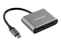 StarTech.com CDP2DPHD Adaptateur multiport USB-C vers DisplayPort ou HDMI - 4K 60 Hz - Convertisseur 2-en-1 USB Type-C à DP HDMI - Adaptateur vidéo - 24 pin USB-C mâle pour HDMI, DisplayPort femelle - 20.5 cm - gris sidéral - support 4K, actif CDP2DPHD