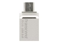 Transcend JetFlash 880 - Clé USB - 16 Go - USB 3.0 / micro USB - argent TS16GJF880S