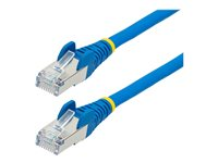 StarTech.com 5m CAT6a Ethernet Cable - Blue - Low Smoke Zero Halogen (LSZH) - 10GbE 500MHz 100W PoE++ Snagless RJ-45 w/Strain Reliefs S/FTP Network Patch Cord - Cordon de raccordement - RJ-45 (M) pour RJ-45 (M) - 5 m - S/FTP - CAT 6a - IEEE 802.3bt - sans halogène, moulé, sans crochet, bloqué - bleu NLBL-5M-CAT6A-PATCH