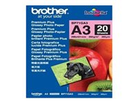 Brother Innobella Premium Plus BP71GA3 - Brillant - A3 (297 x 420 mm) - 260 g/m² - 20 feuille(s) papier photo - pour Brother HL-J6000, MFC-J2340, J3540, J3940, J5630, J6580, J6583, J6983, J6995, J6997, J6999 BP71GA3