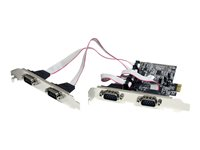 StarTech.com Carte PCI Express avec 4 Ports DB-9 RS232 - Adaptateur PCIe Série - UART 16550 - Adaptateur série - PCIe 1.1 - RS-232 - 4 ports PEX4S553