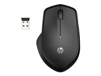 HP 285 Silent - Souris - ergonomique - optique - sans fil - 2.4 GHz - récepteur sans fil USB 6G4E6AA#ABB