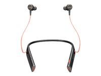 Plantronics Voyager 6200 UC - Micro-casque - embout auriculaire - montage sur l'oreille - Bluetooth - sans fil - Suppresseur de bruit actif - noir 208748-01