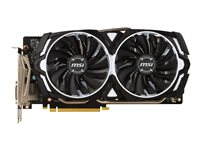 MSI GTX 1060 ARMOR 3G OCV1 - Carte graphique - GF GTX 1060 - 3 Go GDDR5 - PCIe 3.0 x16 - DVI, 2 x HDMI, 2 x DisplayPort - noir, blanc GEFORCE GTX 1060 ARMOR 3G OCV1