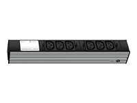 Knürr DI-STRIP Euro Plug System - Unité de distribution d'alimentation (rack-montable) - CA 100-240 V - entrée : IEC 60320 - connecteurs de sortie : 6 - 1U - gris clair, gris foncé, RAL 7035, RAL 7021 036227061