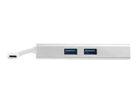 StarTech.com Adaptateur multiport USB-C, station d'accueil de voyage USB-C avec HDMI 4K, pass-through d'alimentation 60 W, GbE, hub USB-A 3.0 2 points, blanc - Station d'accueil USB-C portable (DKT30CHPDW) - Station d'accueil - USB-C / Thunderbolt 3 - HDMI - 1GbE - Conformité TAA DKT30CHPDW