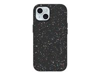 OtterBox Core Series - Coque de protection pour téléphone portable - compatibilité avec MagSafe - caoutchouc synthétique, silicone REGRIND - nuit de carnaval (noir) - pour Apple iPhone 15 77-95132