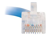 C2G Câble de raccordement réseau Cat5e non amorcé non blindé (UTP) - Cordon de raccordement - RJ-45 (M) pour RJ-45 (M) - 2 m - UTP - CAT 5e - bloqué, uniboot - bleu 83023